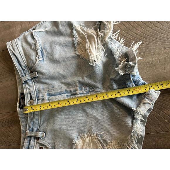 Abercrombie & Fitch Annie High Rise Denim Jean Shorts Distressed Women’s 10/30 - Picture 11 of 12